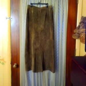 Brandon Thomas 10 Leather Suede Skirt